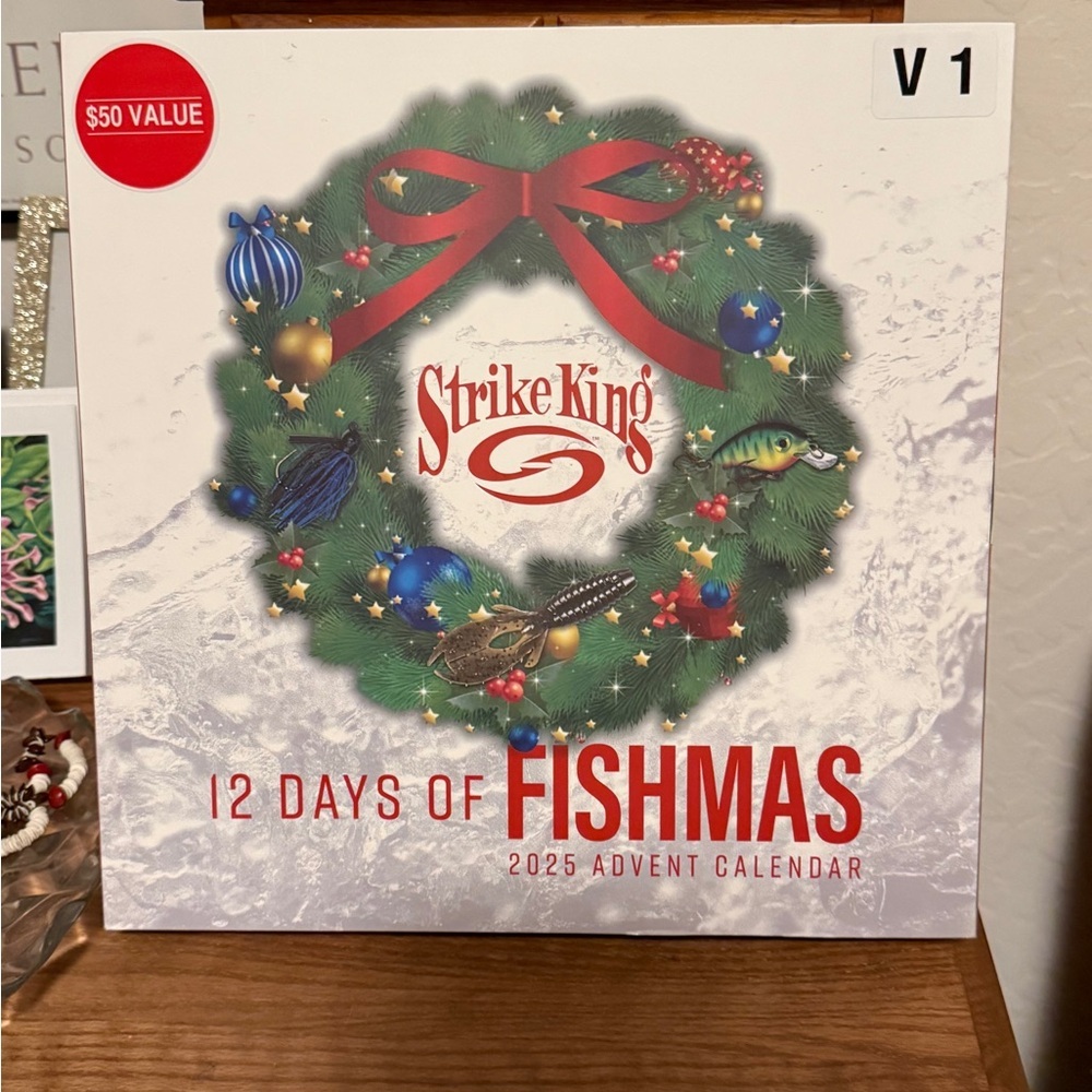 Holiday 12 days of Fishmas advent calendar New Fishing Lure each Day Christmas